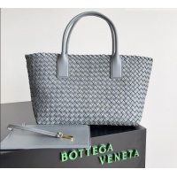 Good Taste Bottega Veneta Medium Cabat Tote Bag 32cm in Intrecciato Leather BV040205 Agate Grey 2026