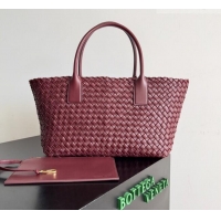 Best Quality Bottega Veneta Medium Cabat Tote Bag 32cm in Intrecciato Leather BV040205 Burgundy 2026