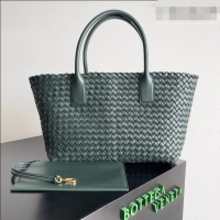 Sophisticated Bottega Veneta Medium Cabat Tote Bag 32cm in Intrecciato Leather BV040205 Dark Green 2026