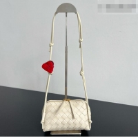 Good Looking Bottega Veneta Heart Intrecciato Leather Concert Pouch Mini Bag 794258 White 2026