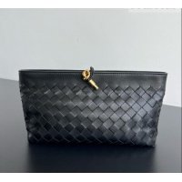 Grade Design Bottega Veneta Andiamo Boat Pouch in Intrecciato Leather 876344 Black 2026