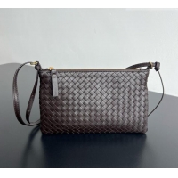 Discount Design Bottega Veneta Intrecciato Piccolo Medium Pouch 876625 Chocolate Brown 2026