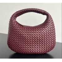 Good Product Bottega Veneta Medium Veneta Hobo Bag in Intrecciato Leather 856737 Burgundy 2026