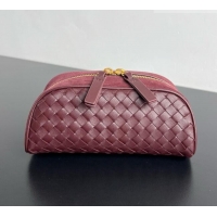 Shop Grade Bottega Veneta Small Nodo Pouch in Intrecciato Leather 876510 Burgundy 2026