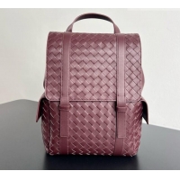 Promotional Bottega Veneta Mens Back To School Backpack Bag in Intrecciato Leather 805971 Burgundy 2026