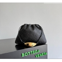 Cheapest Bottega Veneta Dustbag in Intrecciato Leather with Sculptural Metallic Handle 826520 Black 2026