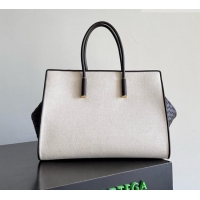 Grade Price Bottega Veneta Barbara Tote Bag in Canvas/Leather 868327 Fondant Brown/Natual 2026