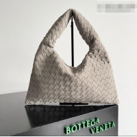 Top Quality Bottega Veneta Small Hop Hobo Bag Intrecciato Suede BV082705 Grey 2026