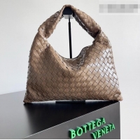 Free Shipping Bottega Veneta Small Hop Hobo Bag Intrecciato Leather BV082706 Khaki Brown 2026