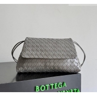 Classic Specials Bottega Veneta Giorno Shoulder Bag in Intrecciato Leather 857657 Grey 2026