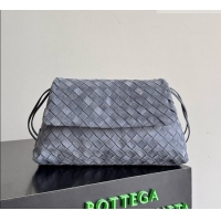 High Quality Bottega Veneta Giorno Shoulder Bag in Intrecciato Suede 857657 Grey 2026
