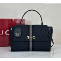 Well Crafted Gucci Paparazzo Large Top Handle Bag in GG Canvas 875019 Black 2026