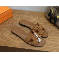 Unique Style Hermes Oran Sandals H091556 Brown 2026