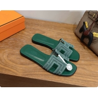 Hot Style Hermes Oran Sandals H091557 Green 2026
