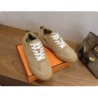 Top Grade Hermes Jet Sneaker in Suede H091621 Brown 2026