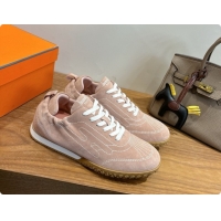 Top Design Hermes Jet Sneaker in Suede H091629 Nude Pink 2026