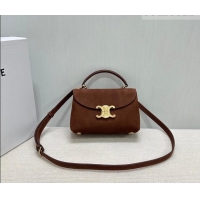 Discount Price Celine Teen Nino Bag in Suede 118113 Chestnut Brown 2026