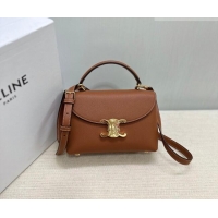 Buy Fashionable Celine Teen Nino Bag in Grained Supple Calfskin 118113 Tan Brown 2026