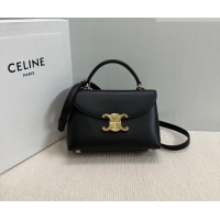 Top Grade Celine Teen Nino Bag in Smooth Supple Calfskin 118113 Black 2026