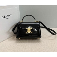 Low Cost Celine Teen Nino Bag in Patent Calfskin 118113 Black 2026