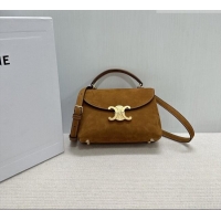 Good Taste Celine Teen Nino Bag in Suede 118113 Camel Brown 2026