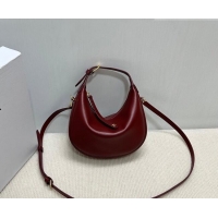 Famous Brand Celine Teen Lulu Bag in Grained Calfskin 120723 Dark Burgundy 2025