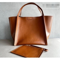 Shop Discount Celine Medium Cube Tote bag in Supple Calfskin Leather 123422 Tan Brown 2026
