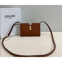 Shop Inexpensive Celine 16 Mini Bag in Calfskin Leather 100443 Tan Brown 2026