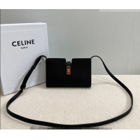 Low Cost Celine 16 Mini Bag in Calfskin Leather 100443 Black 2026