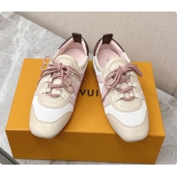 Unique Style Louis Vuitton LV Sneakerina Sneakers Ballerina in Suede & Calfskin LV091712 Beige/Pink 2026