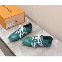 Elegant Louis Vuitton LV Sneakerina Sneakers Ballerina in Suede & Calfskin LV091719 Green 2026