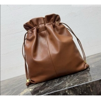 Reasonable Price Celine Small Crystal Pouch Bag in Lambskin Leather 123662 Brown 2026