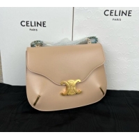 Low Cost Celine Besace Triomphe Bag in Shiny Calfskin 199273 C090450 Beige 2026