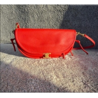 Top Design Celine Halfmoon Soft Triomphe Small Bag in Supple Lambskin L10373 Red 2026