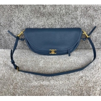 Market Sells Celine Halfmoon Soft Triomphe Small Bag in Supple Lambskin L10373 Blue 2026