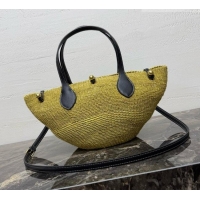 Well Crafted Celine Small Triomphe Beads Basket in Sisal and Calfskin L104V3 2026