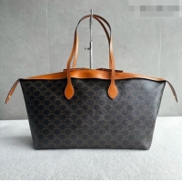 Top Grade Celine Duffle in Triomphe Canvas and Natual Calfskin L10663 Brown 2026