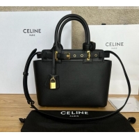 Best Grade Celine Teen Conti Bag in Calfskin 114543 Black 2026