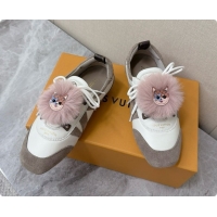 Best Luxury Louis Vuitton LV Sneakerina Sneakers Ballerina in Suede & Calfskin LV091723 Grey/White 2026