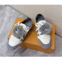 Best Price Louis Vuitton LV Sneakerina Sneakers Ballerina in Suede & Calfskin LV091724 Grey/White 2026