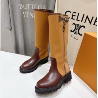 Most Popular Louis Vuitton LV Beaubourg High Boot in Brown Canvas & Calfskin LV091725 2026