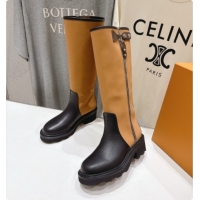Perfect Louis Vuitton LV Beaubourg High Boot in Brown Canvas & Black Calfskin LV091726 2026