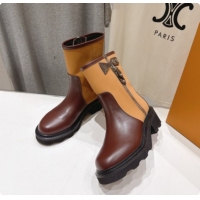 New Style Louis Vuitton LV Beaubourg Ankle Boot in Brown Canvas & Calfskin LV091727 2026