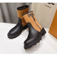 Good Product Louis Vuitton LV Beaubourg Ankle Boot in Brown Canvas & Black Calfskin LV091728 2026