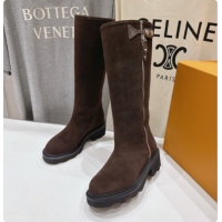 Reasonable Price Louis Vuitton LV Beaubourg High Boot in Dark Brown Suede LV091729 2026