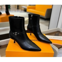 Good Taste Louis Vuitton 6AM Ankle Boot in Black Plain Calf Leather 5.5cm Heel LV091743 2026