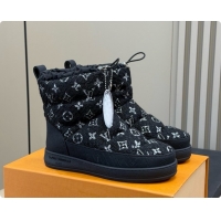 Charming Louis Vuitton LV Cloud Ankle Boot 1AIVJ7 LV091749 Black Tweed 2026