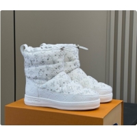 Most Popular Louis Vuitton LV Cloud Ankle Boot 1AIVJ7 LV091750 White Tweed 2026