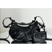 Top Quality Balenciaga Le Cagole Shoulder Bag XS in Black Arena lambskin/black hardware BL701 2026