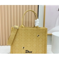 Most Popular Dior Men's Medium Book Tote Bag in Cannage Embroidery and Bees Gold-Tone 0408117 2026